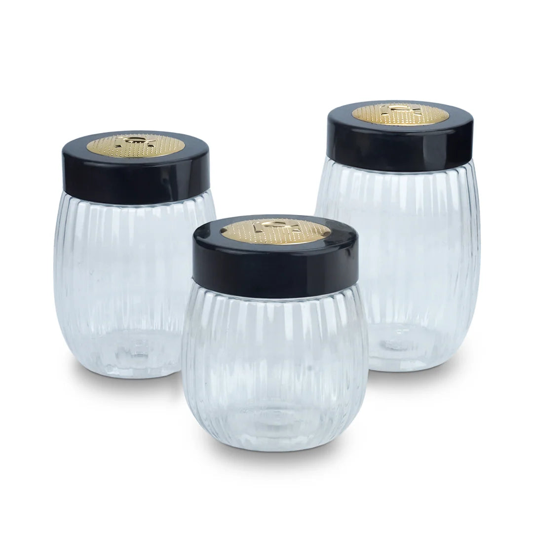 EcoCrown Premium Plastic Jar Set (3 Pcs)