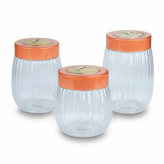 EcoCrown Premium Plastic Jar Set (3 Pcs)