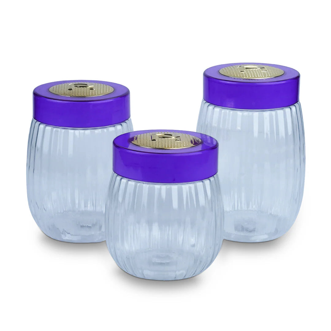 EcoCrown Premium Plastic Jar Set (3 Pcs)