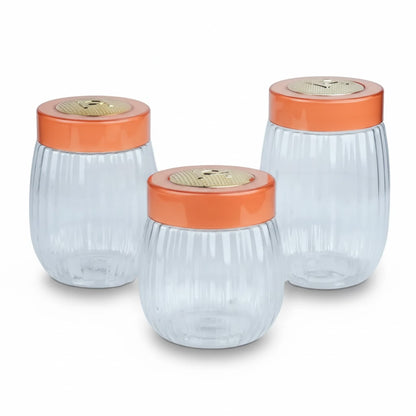 EcoCrown Premium Plastic Jar Set (3 Pcs)