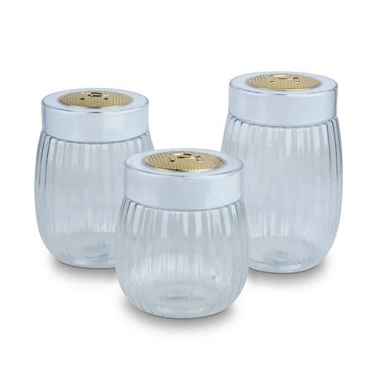 EcoCrown Premium Plastic Jar Set (3 Pcs)